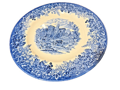 Wedgwood Romantic England Moreton Old Hall Blue Transferware Dinner Plate 10.5” | eBay US