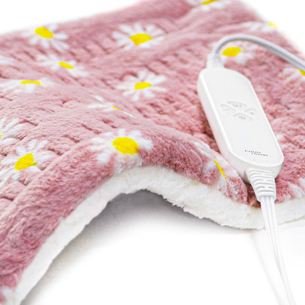 GOQOTOMO Flower Heating Pad for Back Pain Relief- 12" x 24"12 Heat Levels, 8 Timers Stay on, Mach... | Amazon (US)