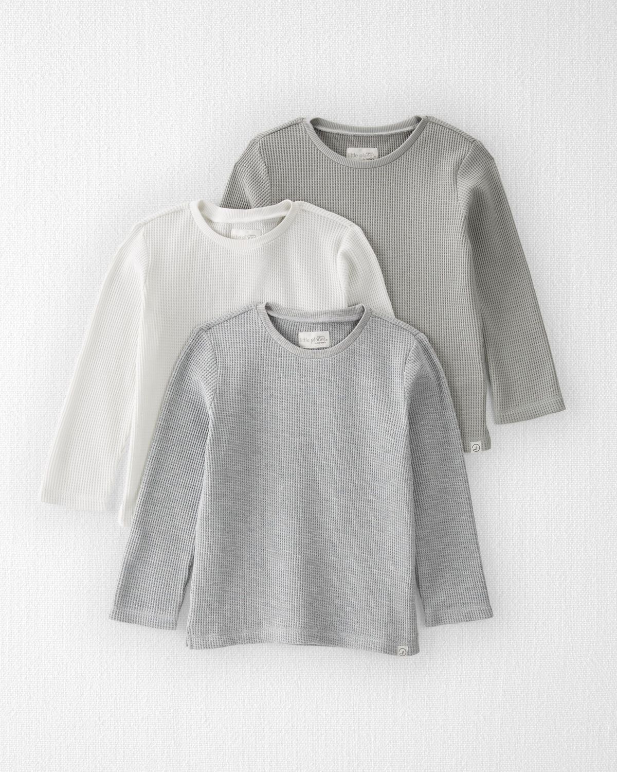 Toddler 3-Pack Waffle Knit Tops Made With Organic Cotton | Carter's