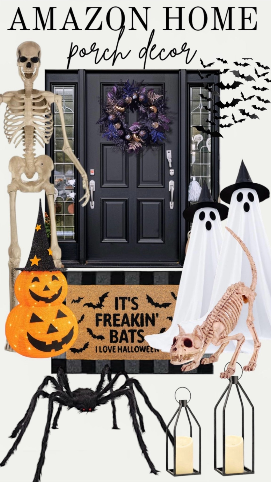 Amazon Halloween porch decor 🎃👻💀🕷️

8 foot skeleton, giant skeleton, yard decor, porch decor, light up ghost,, light up jack-o’-lanterns, skeleton dog, Halloween doormat, bat wall decor, home decorations, outdoor decor, giant spider



#LTKSeasonal #LTKHome #LTKHalloween