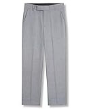Calvin Klein Big Boys' Flat Front Dress Pant, Light Grey, 14 | Amazon (US)