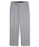Calvin Klein Big Boys' Flat Front Dress Pant, Light Grey, 14 | Amazon (US)