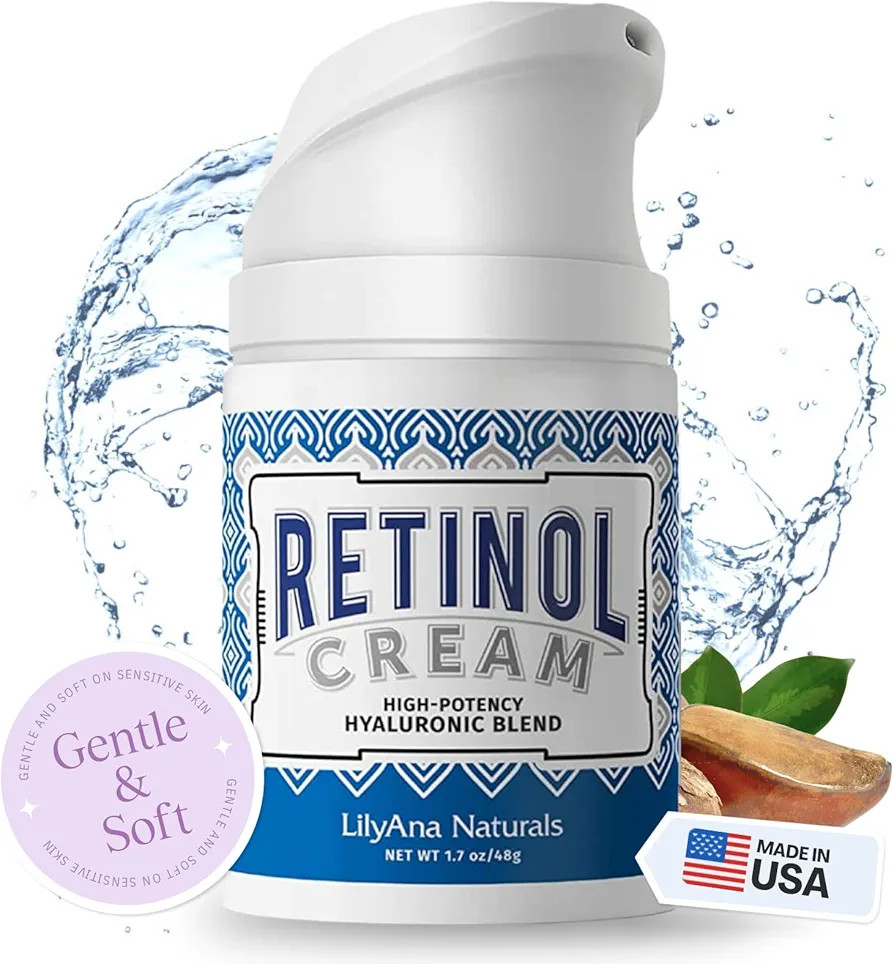 LilyAna Naturals Retinol Cream - Made in USA, Anti Aging Moisturizer for Face and Neck,Wrinkle, R... | Amazon (US)