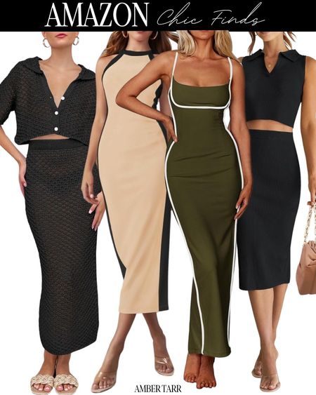 Summer chic affordable sets and dresses from Amazon. Perfect for a night out or date night. 

#LTKover40 #LTKfindsunder100 #LTKparties