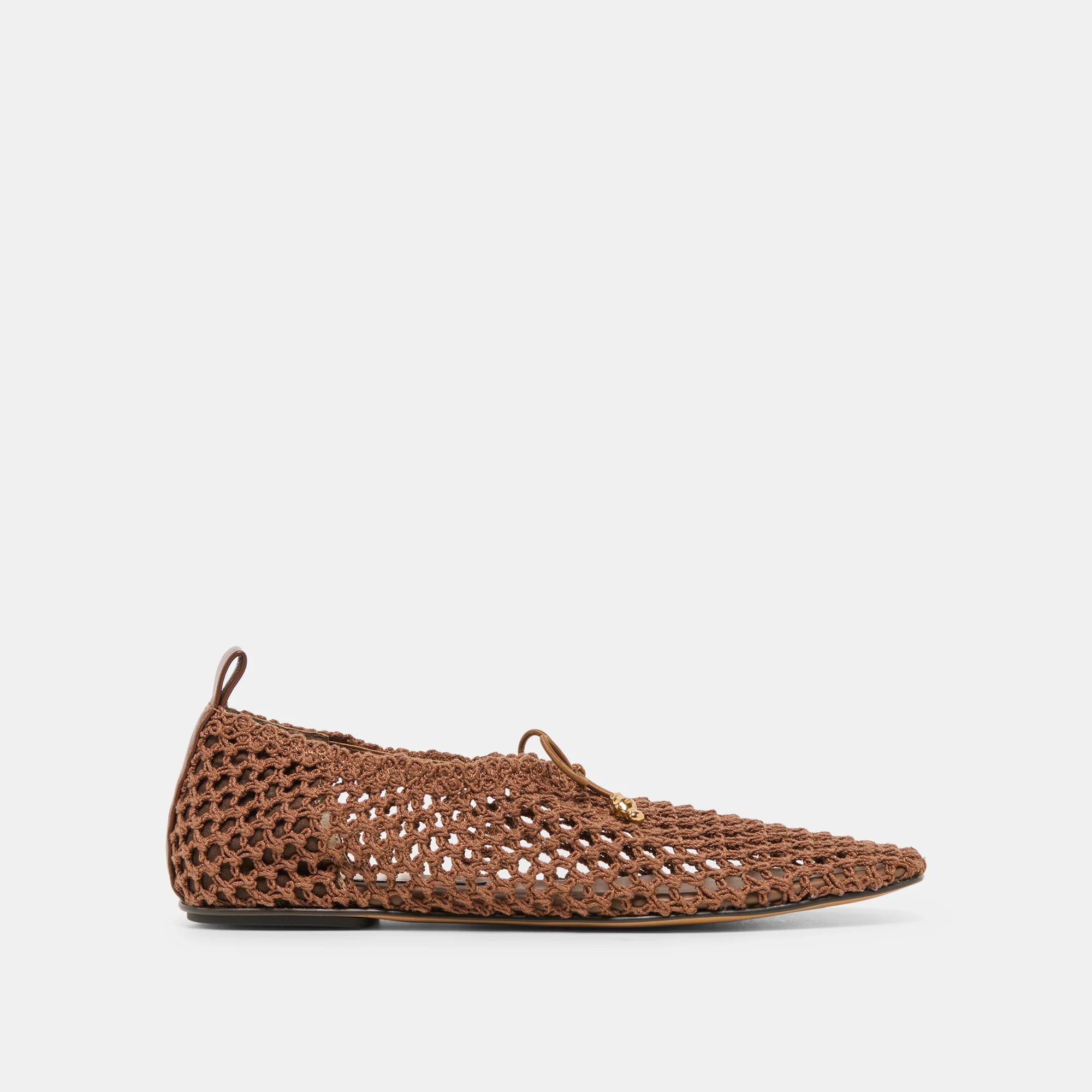 Kaylyn Flats in Dark Brown Crochet Size 9 By Dolce Vita | DolceVita.com