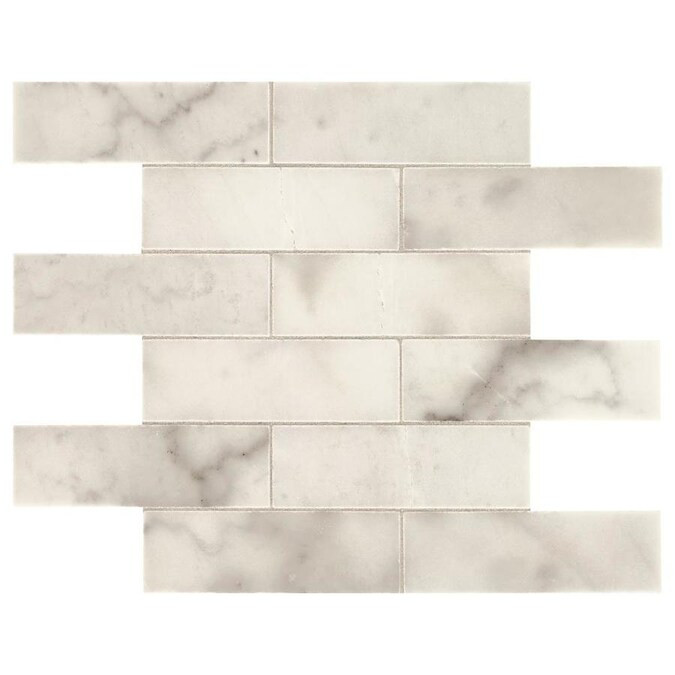 American Olean Genuine Stone Sterling White 11-in x 14-in Unglazed Brick Marble Look Floor Tile L... | Lowe's