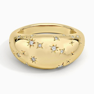 14K Yellow Gold Leo Zodiac Constellation Diamond Dome Ring | Brilliant Earth