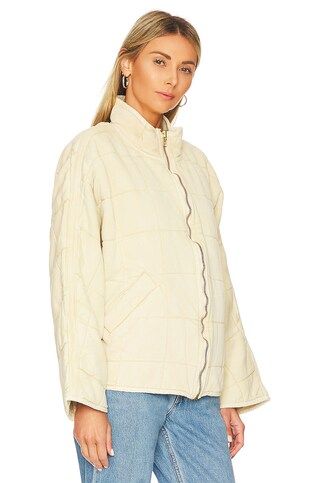 Free People Dolman Quilted Knit Jacket in Vanilla Creme from Revolve.com | Revolve Clothing (Global)