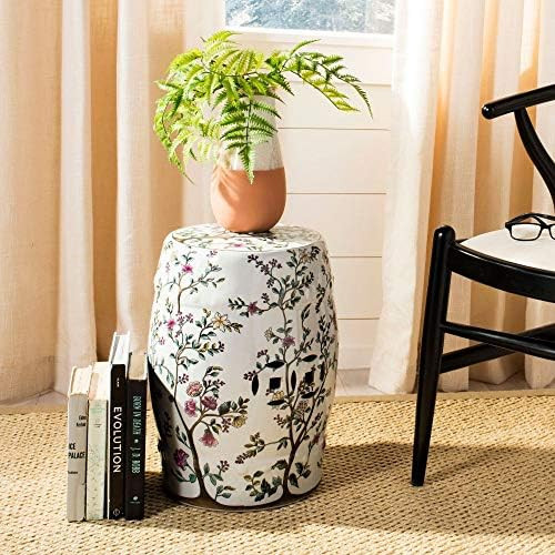 Safavieh Blooming Tree Ceramic Decorative Garden Stool, White | Amazon (US)