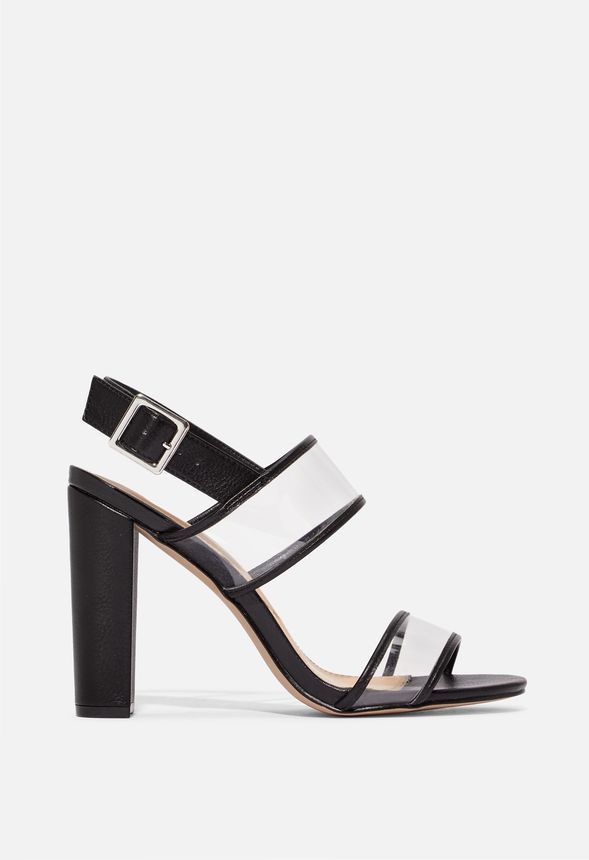 Clearly The One Clear Heeled Sandal | JustFab
