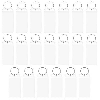 Juvale 20 Pack Plastic Cruise Tags Holders for Luggage, Bulk Zip Seal and Steel Loops for Suitcases, 3.5 x 7.2 In | Target