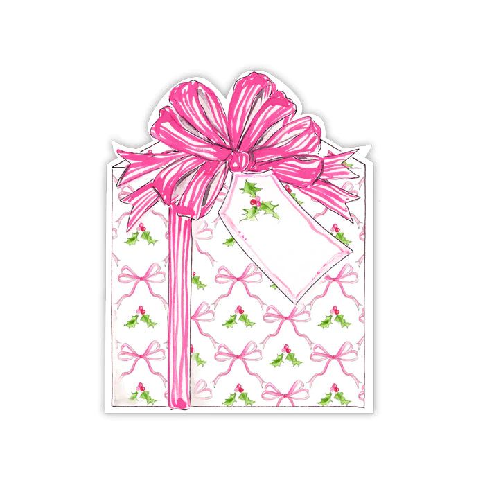 Pink Holly and Bows Package Die-Cut Accents | Rosanne Beck Collections