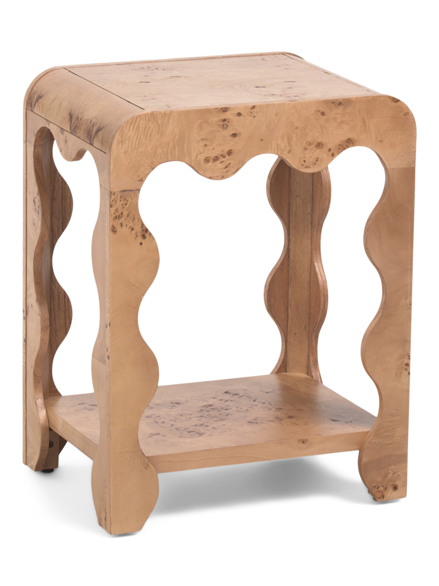 17x13x22 Wavy Burled Accent Table | TJ Maxx