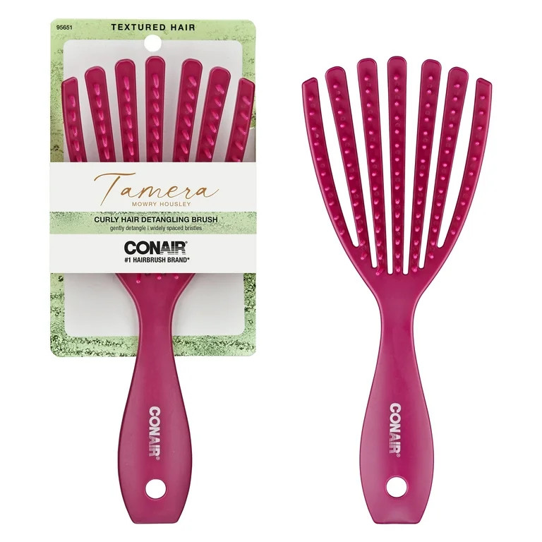 Conair x Tamera Mowry Housley Detangle Curly Hair Brush, Pink | Walmart (US)