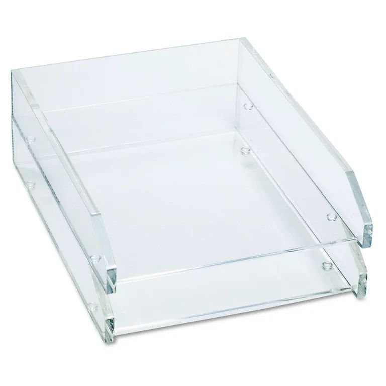 Kantek Clear Acrylic Double Letter Holding Tray, Two Tier, 4.75-inch x 14-inch x 10.5-inch per tr... | Walmart (US)