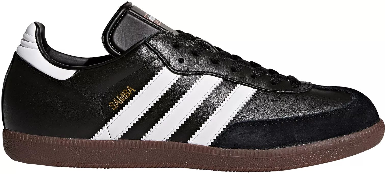 adidas Samba Leather Soccer Shoes, Men's, M8.5/W9.5, Black/White | Dick's Sporting Goods