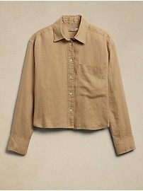 Linen Boxy Cropped Shirt | Banana Republic (US)