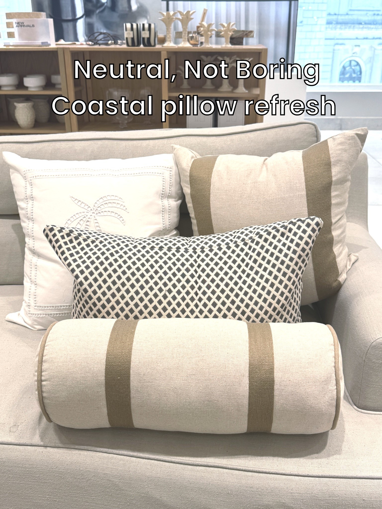 Neutral doesn’t have to be bland. These textured pillows from H&M throw pillows add warmth, depth, and an effortless coastal feel for any sofa.

#LTKHome