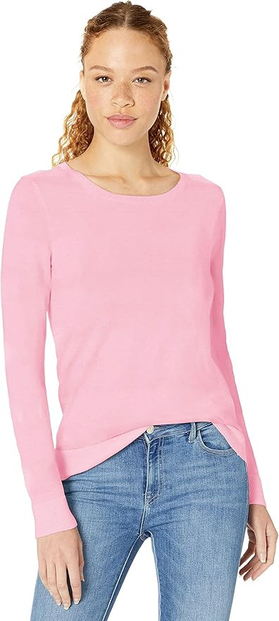 Amazon Essentials Women's Long-Sleeve Lightweight Crewneck Sweater (Available in Plus Size) | Amazon (US)