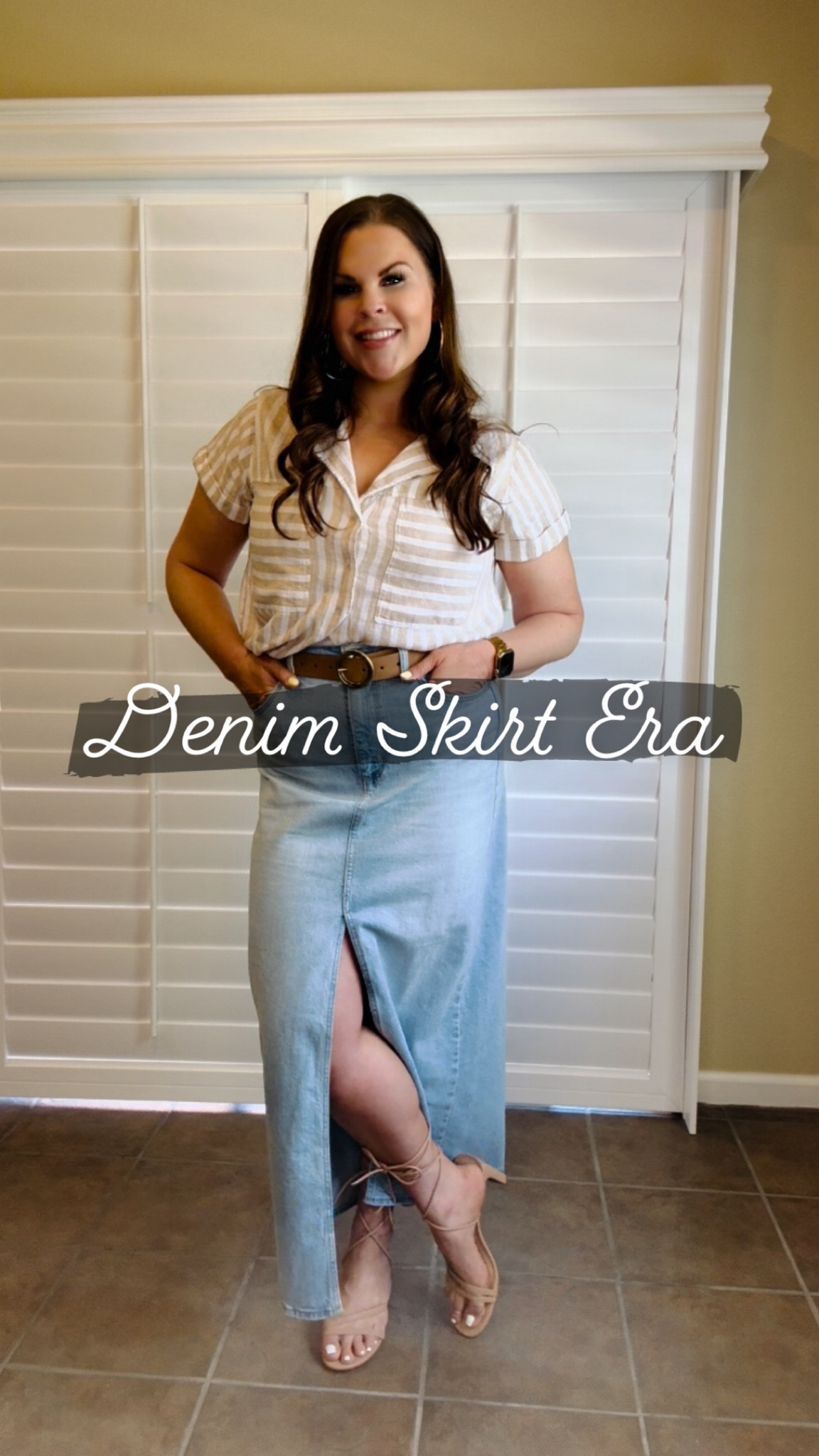 Confession…I own three full-length/maxi denim skirts. I suppose I really AM in my denim skirt era. 😂

I’m loving all these pieces from @Target. The lace-up heels are a whole vibe and I’m here for it. 

Let me know what you think of today’s #OutfitInspo 

#DenimSkirt #DenimMaxiSkirt #FullLengthDenimSkirt #SpringOutfit #LaceUpHeels #CasualOutfit #BudgetStyle #OOTD #WIW #MomStyle #40PlusStyle #40PlusFashion #MidSize #TargetFinds #TargetStyle 