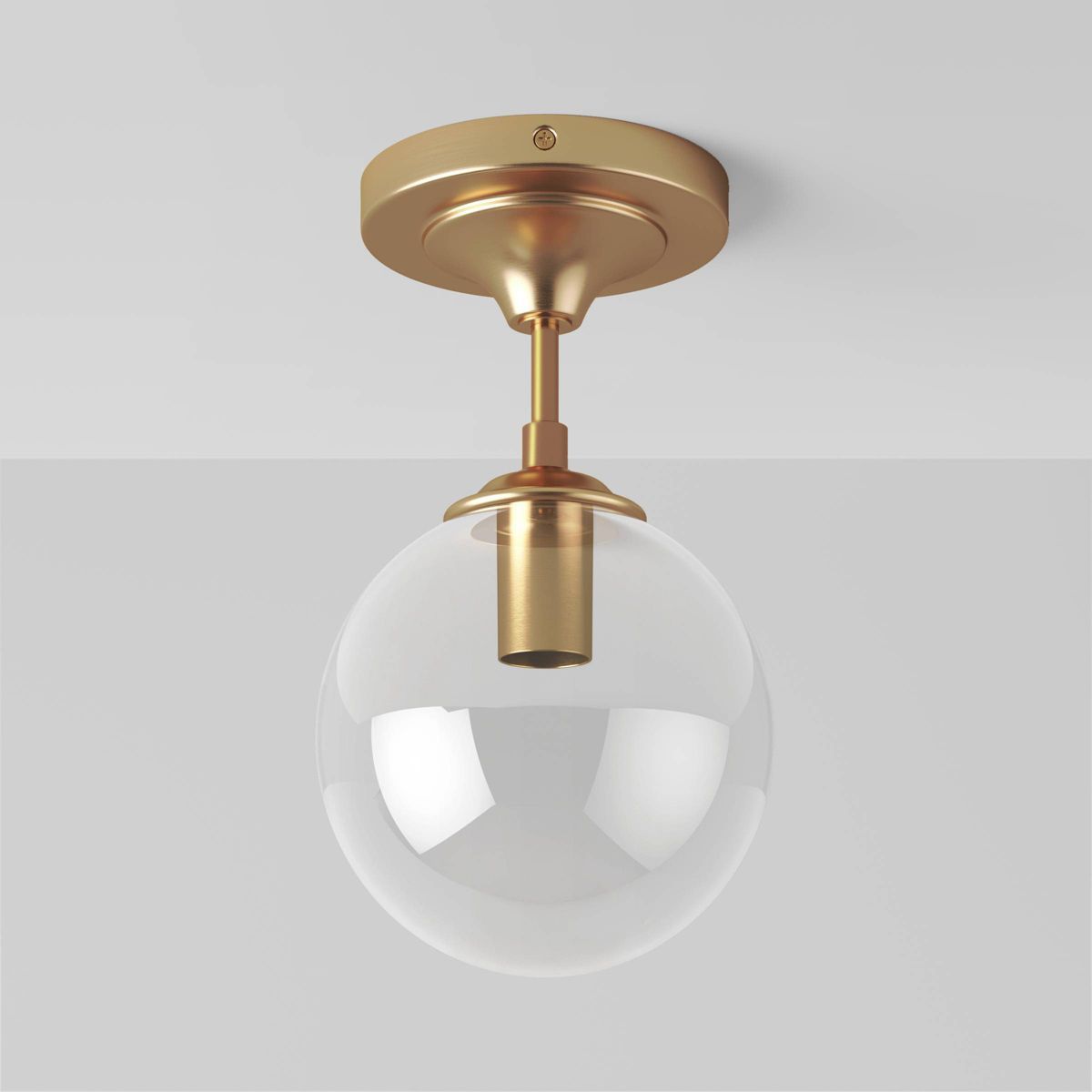 Geneva Collection Glass Semi Flush Mount Ceiling Globe Brass - Threshold™ | Target