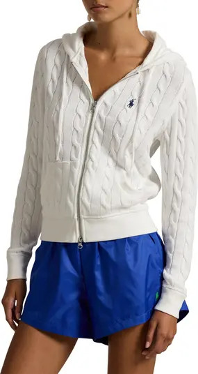 Cable Knit Cotton Zip Hoodie | Nordstrom