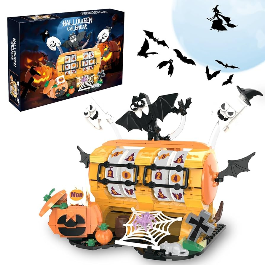 Halloween Pumpkin Advent Calendar Building Sets, Compatible with Lego Halloween Toys Decor, with ... | Amazon (US)