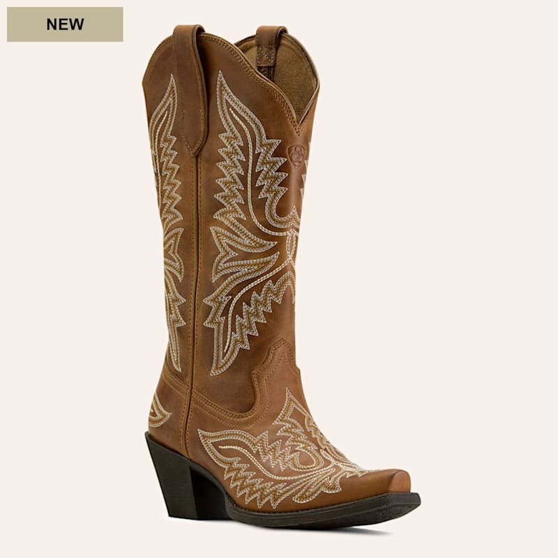 Ariat Women's Round Up Collins Smoked Wheat Snip Toe Cowboy Boots | Cavender's