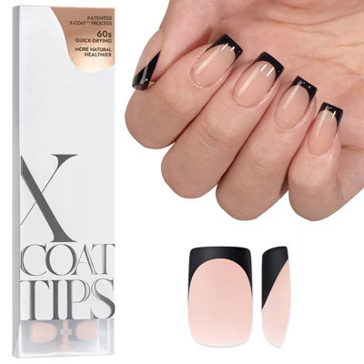 BTArtboxnails XCOATTIPS® Black French - Short Square | Target