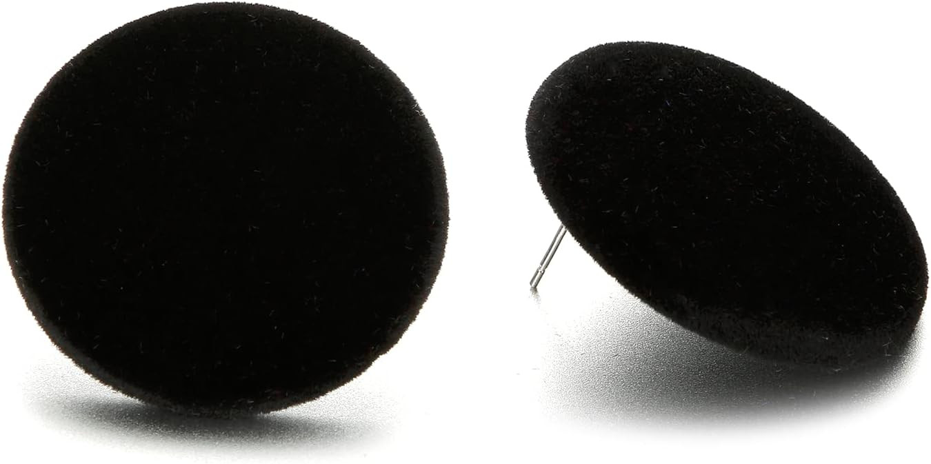 Button Earrings, Large Round Acrylic Stud Earrings for Women | Amazon (US)