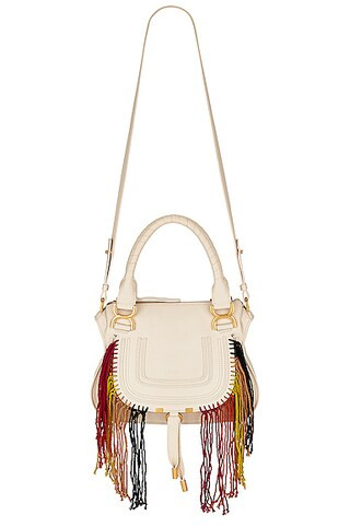 Chloe Small Marcie Satchel Bag in Nude | FWRD | FWRD 