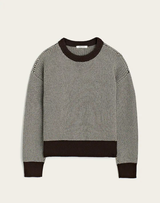 Textured-Stitch Crewneck Sweater in 100% Cotton | Madewell