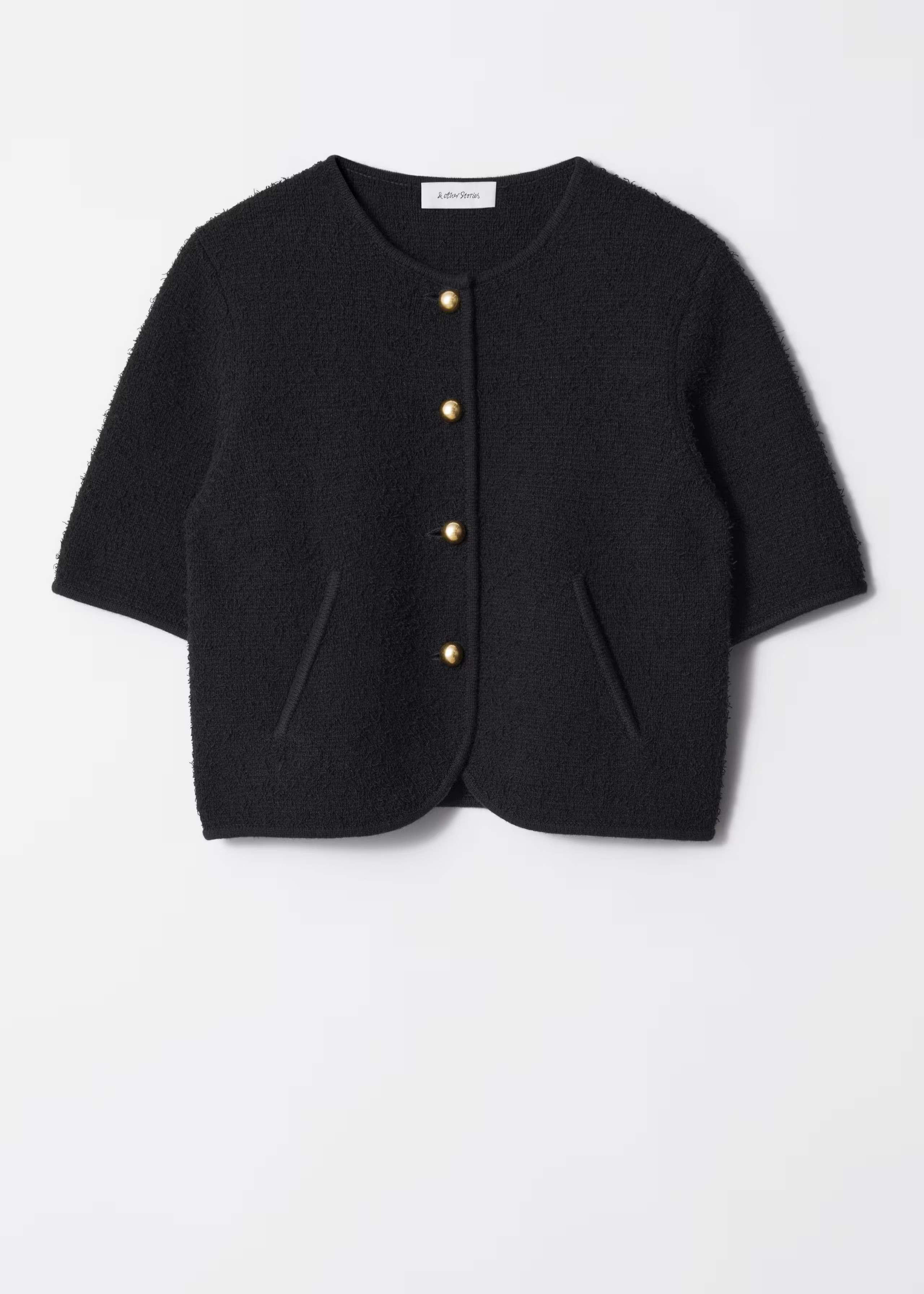 Textured Short-Sleeve Cardigan | & Other Stories UK