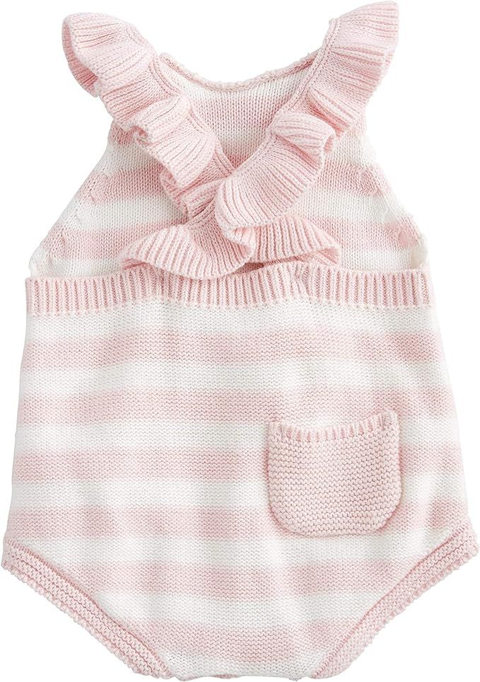 Mud Pie Baby Boys' Knit Pink Stripe Bubble | Amazon (US)