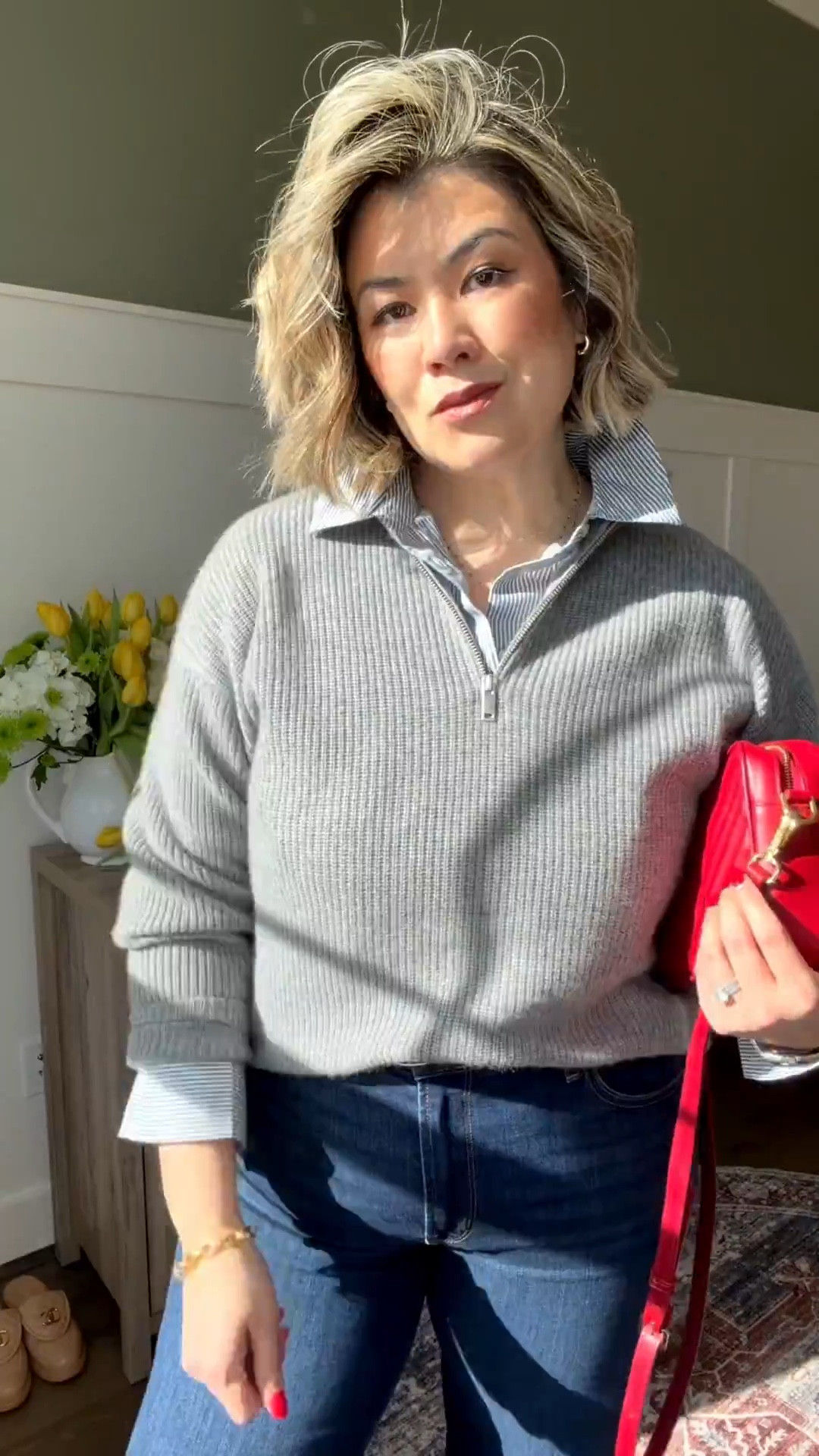 These are the pieces I reached for when winter starts loosening its grip, but spring isn’t fully here yet.

Lightweight and mid-weight @onequince cashmere, sweaters that layer beautifully, work with denim and skirts, and make getting dressed, feel easier during the transition. The softer colors help everything feel lighter without being too spring-forward. 

Great options if you’re a size 12/14 and want outfits that carry you from now into the next season without overthinking it.

Here are the details of what I tried!

Mongolian Cashmere Turtleneck Sweater
Wearing a size large. Fits true size.

Mongolian Cashmere Fisherman Quarter Zip Sweater
Wearing a size large. Runs slightly big.

100% Organic Cotton Poplin Long Sleeve Boyfriend Shirt
Wearing a size large. Could have size down to a medium, runs big.

Lightweight Crepe Slip Skirt
Wearing a size large. Runs true to size.

Lightweight Cotton Cashmere Link-Stitch Dolman Sweater
Wearing a size medium. Runs big.

Bella Stretch Wide Leg Jeans
Wearing a 28” (light wash) and 30” (dark wash). Runs true to size. 

Italian Leather Convertible Creacent Handwoven Shoulder Bag
Carrying the small size in the color Bone. 

#quincepartner 

#LTKOver40 #LTKMidsize #LTKgrwm