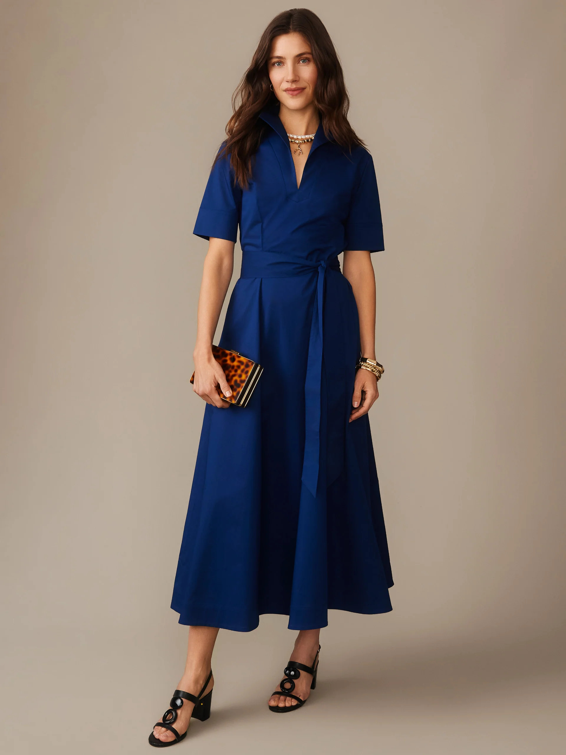 Nautical_Navy Solid Lily Dress | Women's Dresses | J.McLaughlin | J.McLaughlin