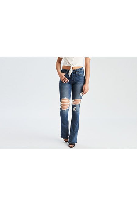 AE Denim X Hi-Rise Slim Flare Jean | American Eagle Outfitters (US & CA)