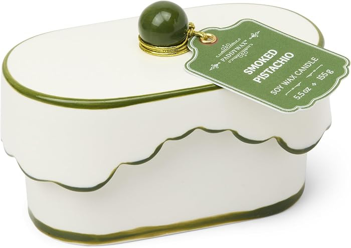Paddywax CHÉRIE Ceramic Dish Soy Wax Candle, Smoked Pistachio, 5.5 oz | Amazon (US)
