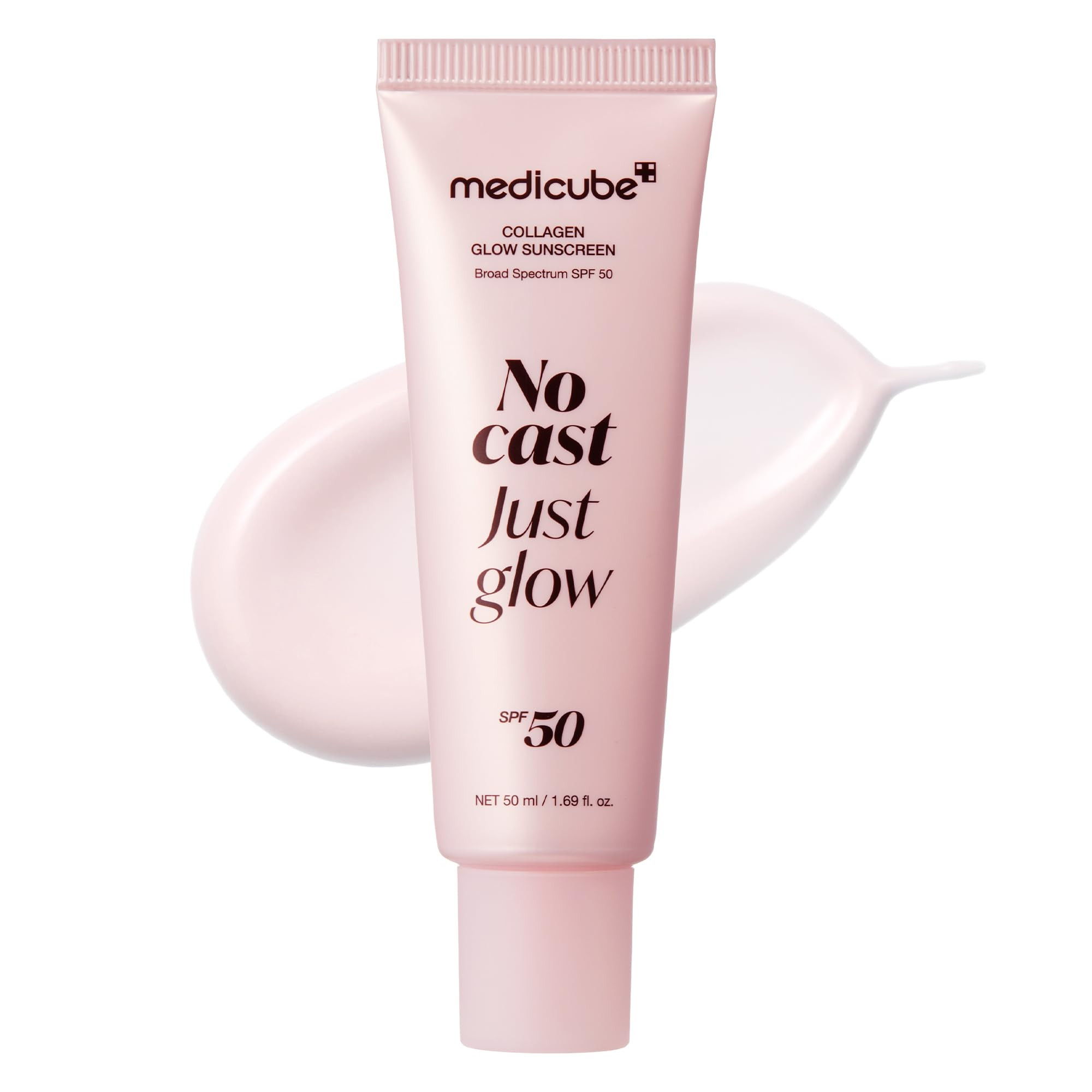 medicube No Cast Just Glow Collagen Sunscreen | SPF 50 Broad Spectrum Face Sunscreen | Lightweigh... | Amazon (US)