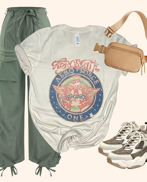 Aero Force One Graphic T-shirt ( Vintage Feel ) | Sassy Queen