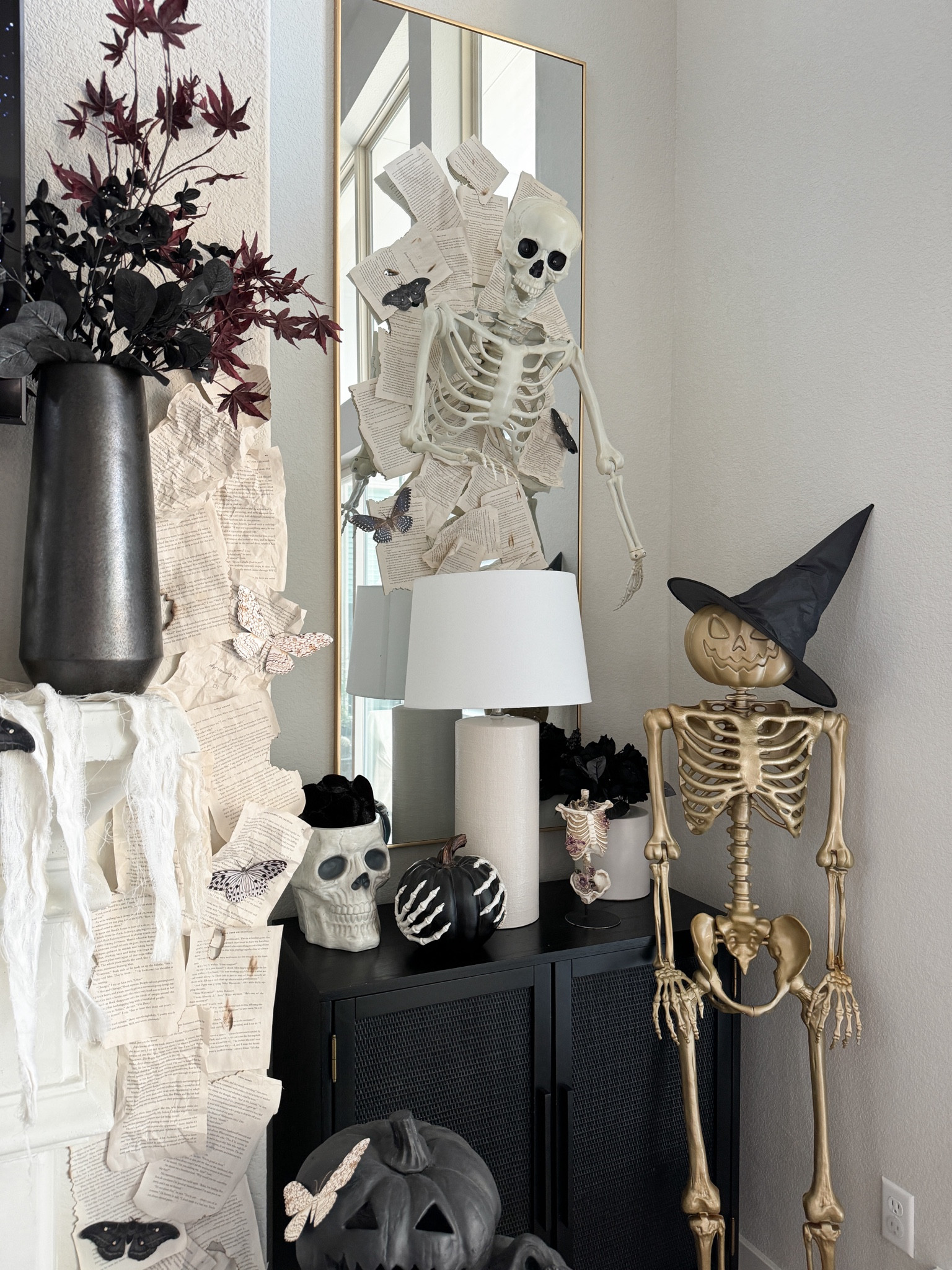 Halloween Mantle 

Florals are from hobby lobby and book pages were made by hand dying pages in tea and then burning/crumbling them up 

Follow my shop @tiffanylramirez on the @shop.LTK app to shop this post and get my exclusive app-only content!

#liketkit #LTKHome #LTKParties #LTKSeasonal
@shop.ltk
https://liketk.it/4ReQt