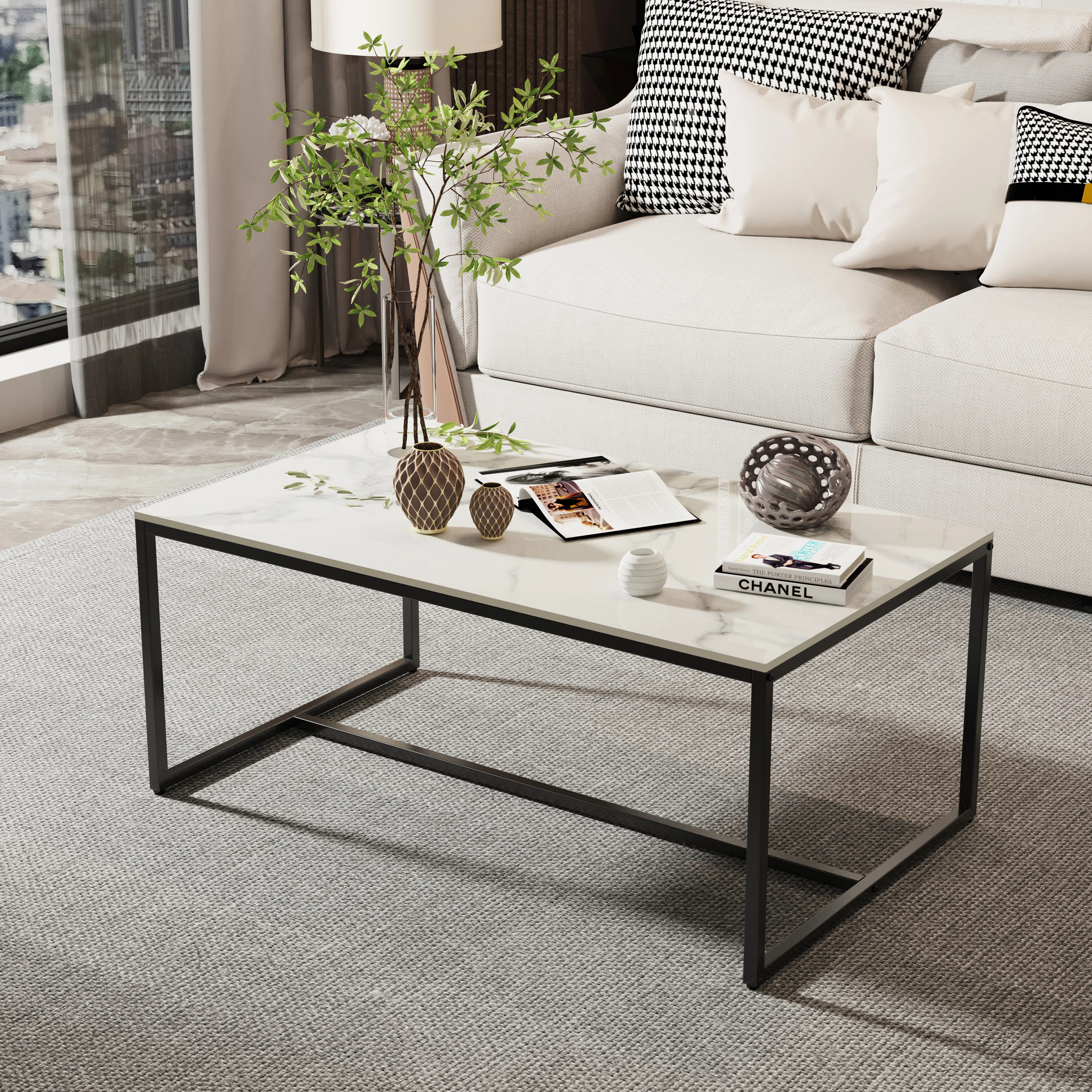Deivion Stone Top Coffee Table | Wayfair North America