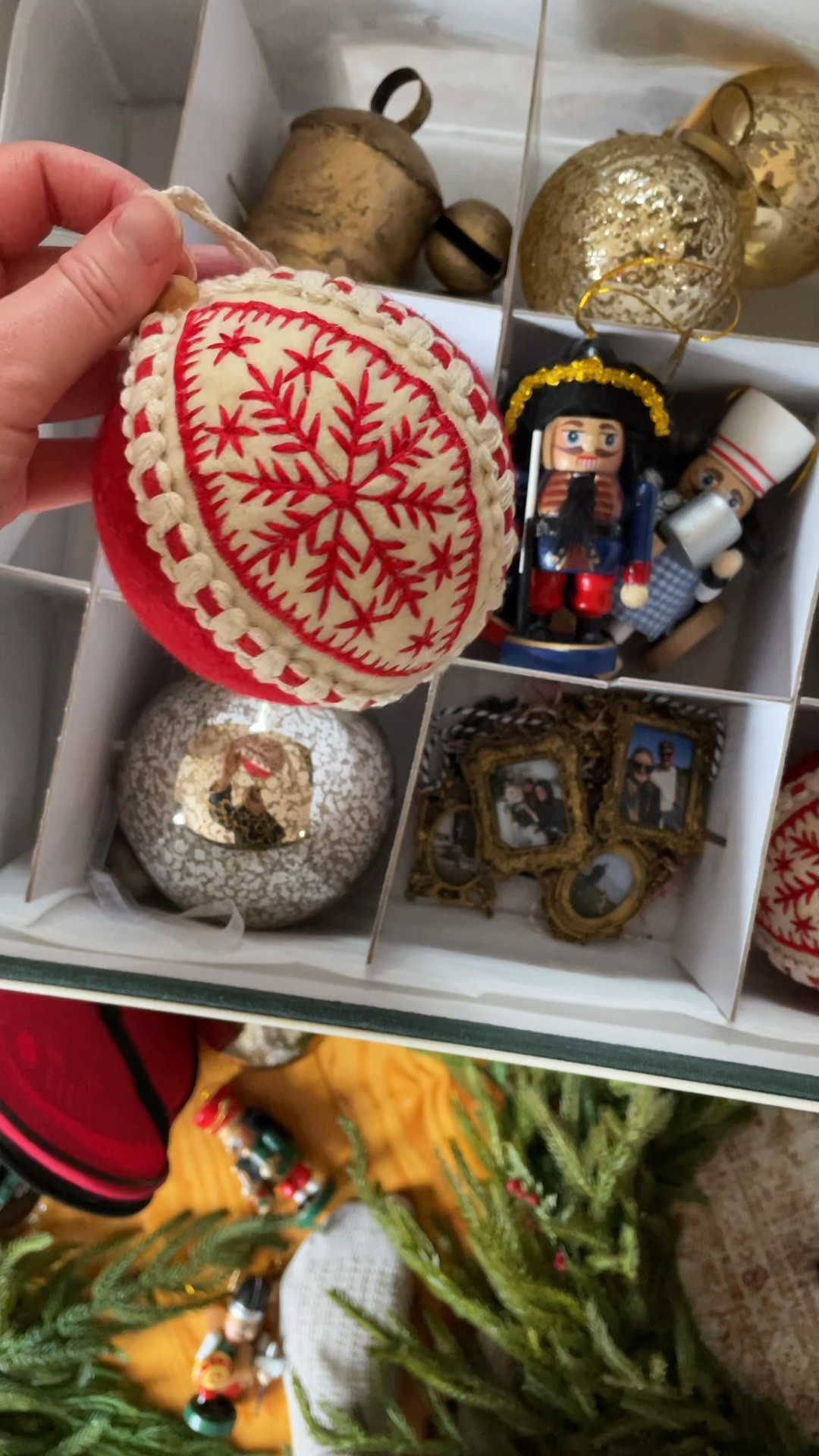 Ornaments and organization for Christmas! I linked all my ornaments (except for the photo frames - I made those) and my ornament tote from @wayfair (it’s been with me for years). #ad #wayfairpartner #wayfair