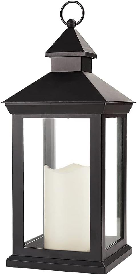 Bright Zeal 14" Tall Vintage Decorative Lantern with LED Pillar Candle - Outdoor Lantern Waterpro... | Amazon (US)