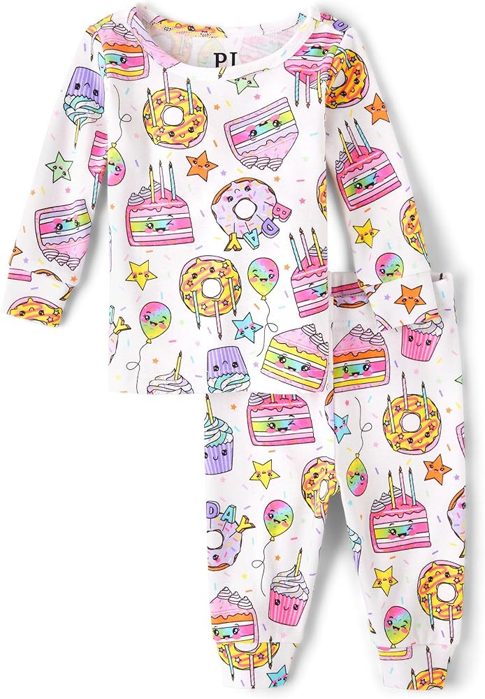 The Children's Place Baby Girls' and Toddler Short Sleeve Top and Pants Snug Fit 100% Cotton 2 Pi... | Amazon (US)