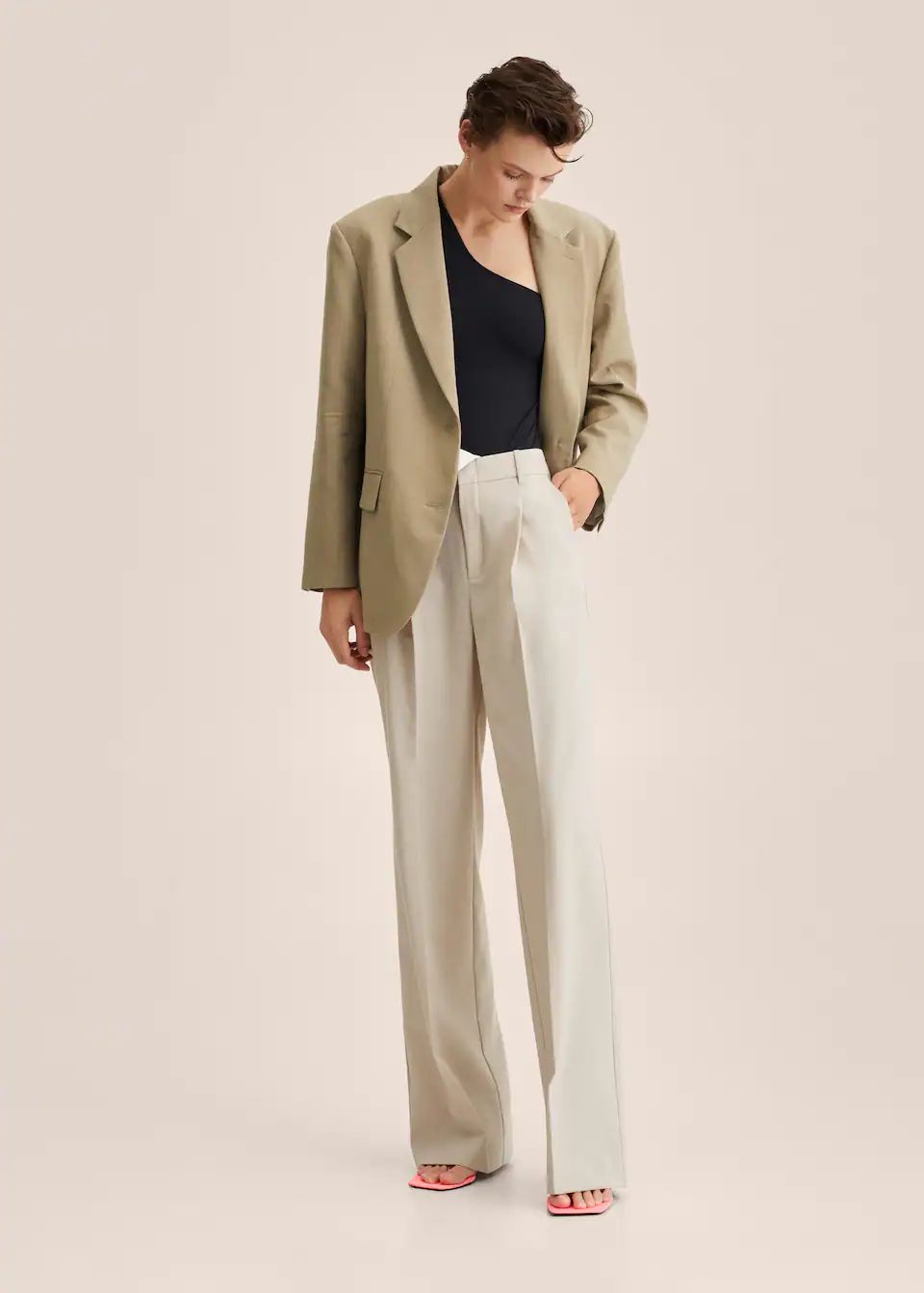 Oversized structured blazer | MANGO (UK)