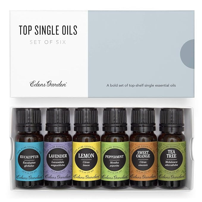 Edens Garden Top Essential Oil 6 Set, Best 100% Pure Aromatherapy Intro Kit (For Diffuser & Thera... | Amazon (US)