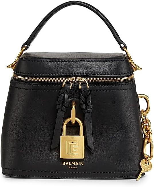 Amazon.com: Balmain, Pulse Leather Vanity Bag, Noir : Luxury Stores | Amazon (US)