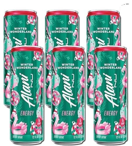NEW Alani Energy Drinks Winter Wonderland, Sugar Free, Low Calorie, 12 Fl Oz, 6 Pack | Amazon (US)
