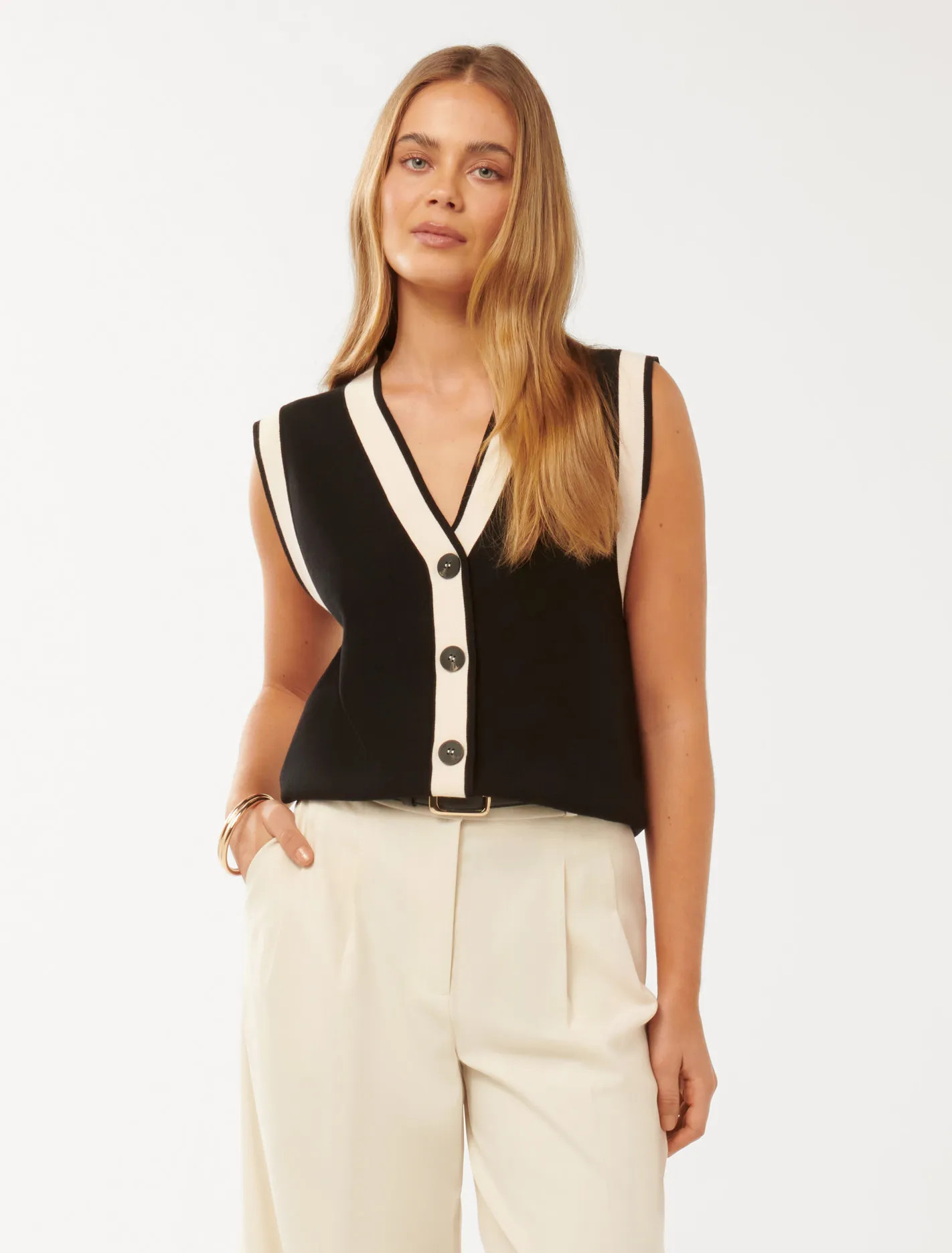 Lydia Contrast Waistcoat | Forever New (UK & IE)